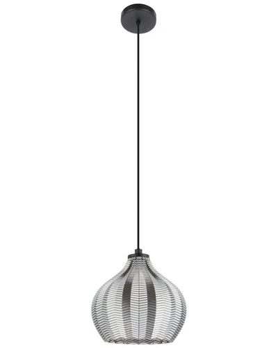 EGLO EGLO TAMALLAT 1 LIGHT PENDANT WITH BLACK FINISH & VAPORIZED BLACK TRANSPARENT SHADE