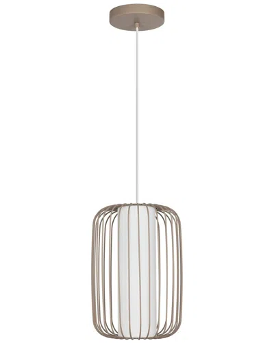 Eglo Terrarosa 1 Light Pendant With Sandy Finish & White Shade