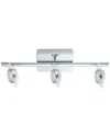 Eglo Tinnari 3 Light Integrated Led Track Light With Chrome Finish & Chrome With Clear Glass Adjusta