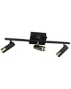 Eglo Tomares 3 Light Integrated Led Track Light With Black & Brass Finish With Adjustable Lamp Heads