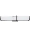 Eglo Tomero 1 Light Led Bath/vanity Light With Matte Black Finish & White Acrylic Shade