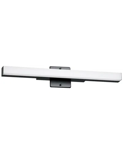 EGLO EGLO TORRETTA 1 LIGHT INTEGRATED LED BATH/VANITY LIGHT WITH BLACK FINISH & WHITE ACRYLIC SHADE