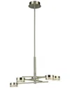 Eglo Transton 5 Light Integrated Led Chandelier With Brushed Nickel Finish & Satin Acrylic Shades
