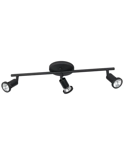 EGLO EGLO TREMENDO 3 LIGHT FIXED TRACK LIGHT WITH BLACK FINISH & BLACK ADJUSTABLE LAMP HEADS