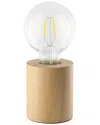 Eglo Turialdo 1 Light Open Bulb Table Lamp With Natural Wood Finish