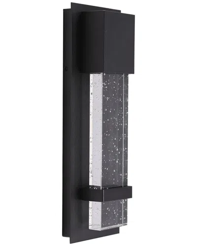 Eglo Venecia 1 Light Integrated Led Outdoor Wall Light With Black Finish & Clear Seeded Glass