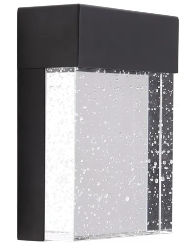Eglo Venecia 1 Light Integrated Led Outdoor Wall Light With Black Finish & Clear Seeded Glass