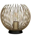 Eglo Venezuela 1 Light Table Lamp With Black Finish & Matte Gold Metal Wire Shade