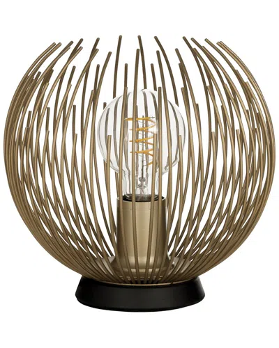 Eglo Venezuela 1 Light Table Lamp With Black Finish & Matte Gold Metal Wire Shade