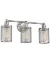Eglo Verona 3 Light Bath/vanity Light With Brushed Nickel Finish & Brushed Nickel Mesh Metal Shades