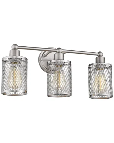 Eglo Verona 3 Light Bath/vanity Light With Brushed Nickel Finish & Brushed Nickel Mesh Metal Shades