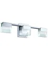 Eglo Vicino 3 Light Integrated Led Bath/vanity Light With Chrome Finish & Clear & Satin Glass