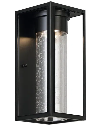 EGLO EGLO WALKER HILL 1 LIGHT INTEGRATED LED OUTDOOR WALL LIGHT WITH BLACK FINISH & CLEAR SEEDED GLASS