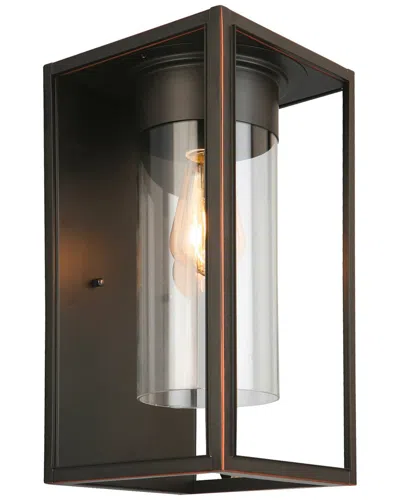 Eglo Walker Hill 1 Light Outdoor Wall Light With Oil Rubbed Bronze Finish & Clear Glass