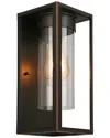 Eglo Walker Hill 1 Light Outdoor Wall Light With Oil Rubbed Bronze Finish & Clear Glass