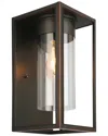 Eglo Walker Hill 1 Light Outdoor Wall Light With Oil Rubbed Bronze Finish & Clear Glass