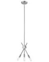 Eglo Willsboro 3 Light Open Bulb Mini Pendant With Polished Nickel Finish & Semi-adjustable Arms