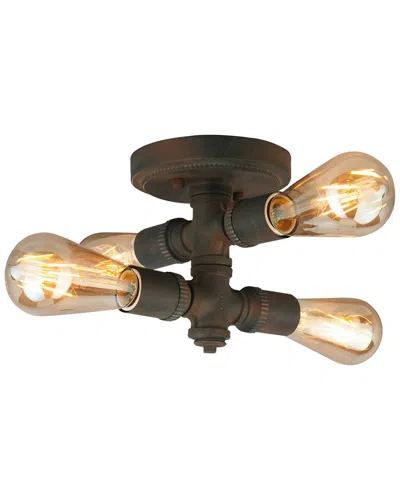 Eglo Wymer 4 Light Open Bulb Ceiling Light With Zinc Finish