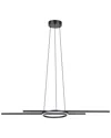 Eglo Zillerio 3 Light Led Pendant With Black Finish & White Diffusers