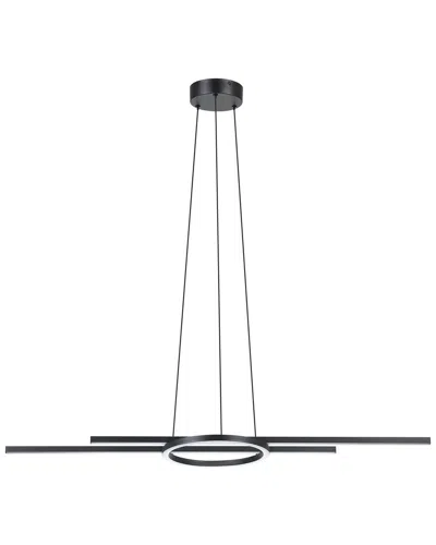Eglo Zillerio 3 Light Led Pendant With Black Finish & White Diffusers
