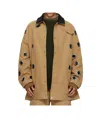 Egonlab Beige Barbour Jacket In Brown