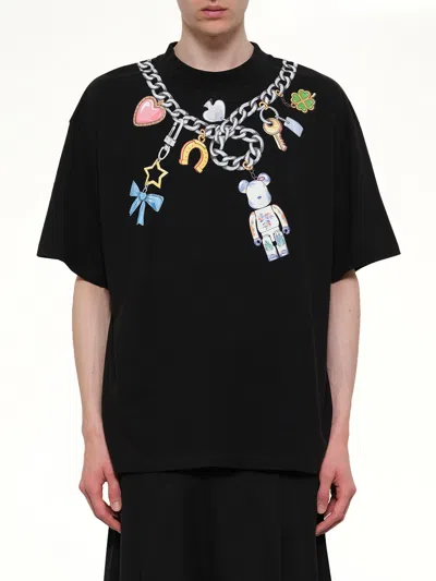 Egonlab Bearbrick-print Cotton T-shirt In Black