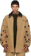 Egonlab Beige Barbour Jacket In Brown