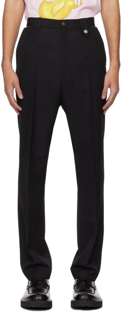 Egonlab Belt-loop Casual Pants In Black