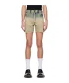 Egonlab Belt-loop Denim Shorts In Nude