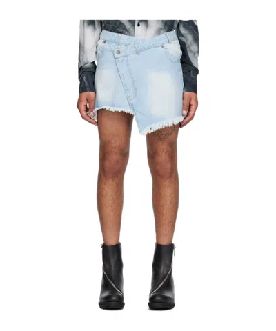 Egonlab Belt-loop Denim Skirt In Multicolor