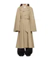 Egonlab Beige Belted Trench Coat In Brown