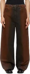 Egonlab Oversized Jeans In Brown