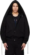 Egonlab Black Back Fold Track Jacket In Black