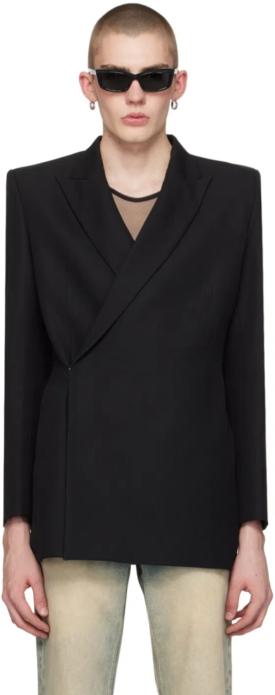 Egonlab Black Double-breasted Blazer