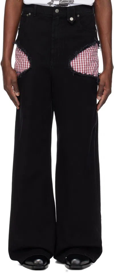 Egonlab Black Openwork Jeans