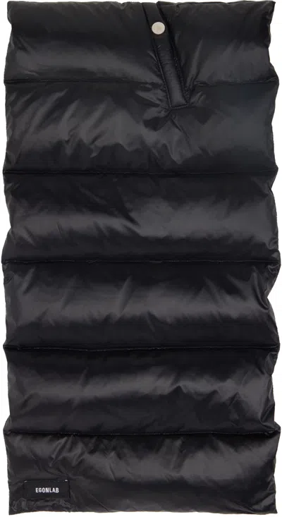 Egonlab Black Padded Scarf In Black Pl