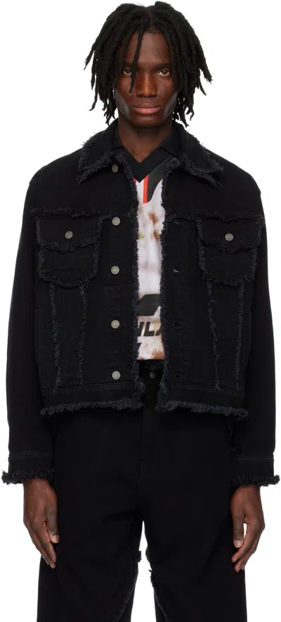 Egonlab Black Raw Edges Denim Jacket
