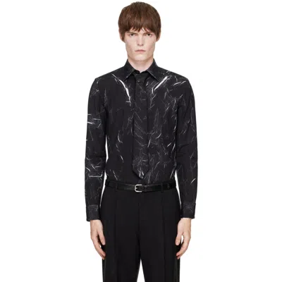 Egonlab Black Shoulder Pads Shirt In Aw26-012 Black Pleat
