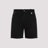 Egonlab Washed-out Denim Shorts In Black