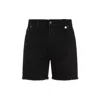 Egonlab Black Stonewashed Cotton Denim Shorts