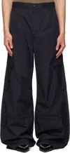 Egonlab Black Utility Pocket Light Cargo Pants In Black