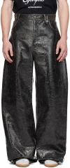 Egonlab Black Vinyle Trousers In Vinyle Black