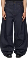 Egonlab Overscaled Belt Loop Jeans In Blue