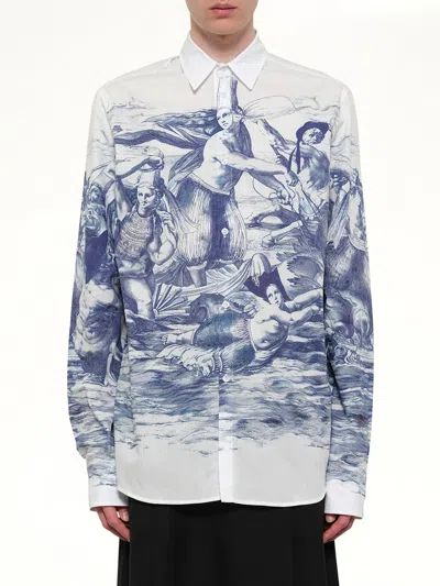 Egonlab Breizh Print Long Sleeve Shirt In Blue