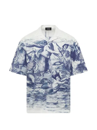 Egonlab Breizh-print Cuba Shirt In Blue
