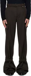 Egonlab Brown Belted Cargo Pants In Brown