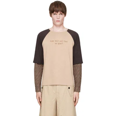 Egonlab Brown Tinder X Safe Place Edition 'love' T-shirt In Aw26-031 Brown Jerse