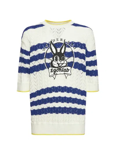 Egonlab Bunny Striped T-shirt In Multi