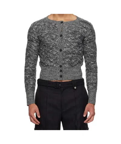 Egonlab Crocodile Cardigan In Brown