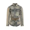 Egonlab Cutout Denim Jacket In Multi